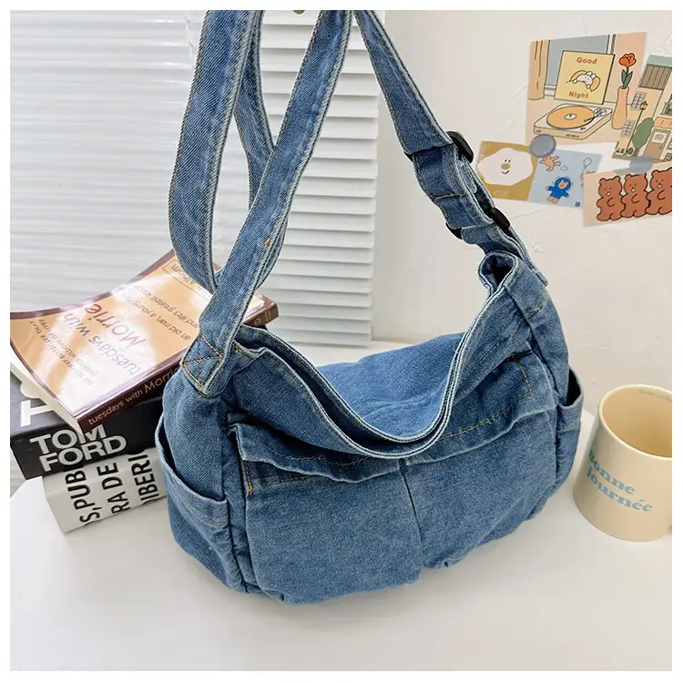 Blue Korean Artistic Shoulder Bag for Girls — feature 28