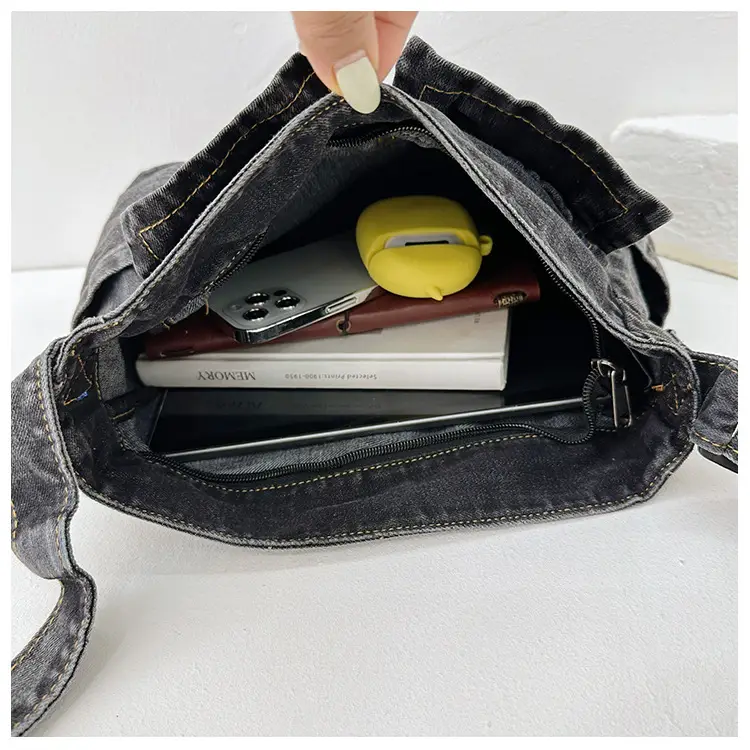 Blue Korean Artistic Shoulder Bag for Girls — feature 32