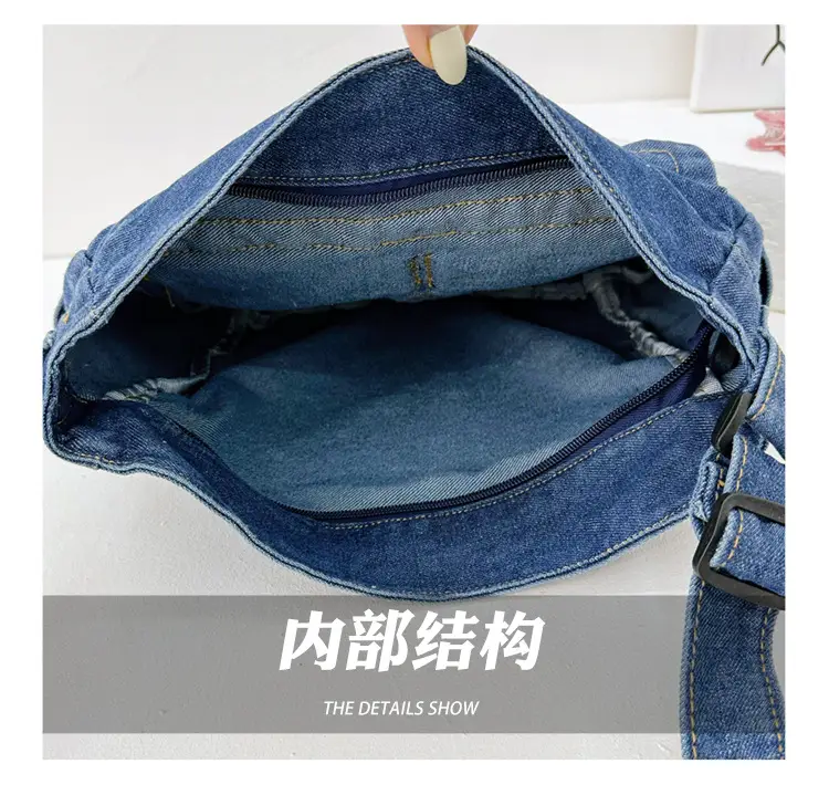 Blue Korean Artistic Shoulder Bag for Girls — feature 35