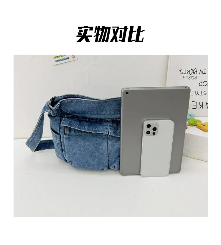 Blue Korean Artistic Shoulder Bag for Girls — feature 38