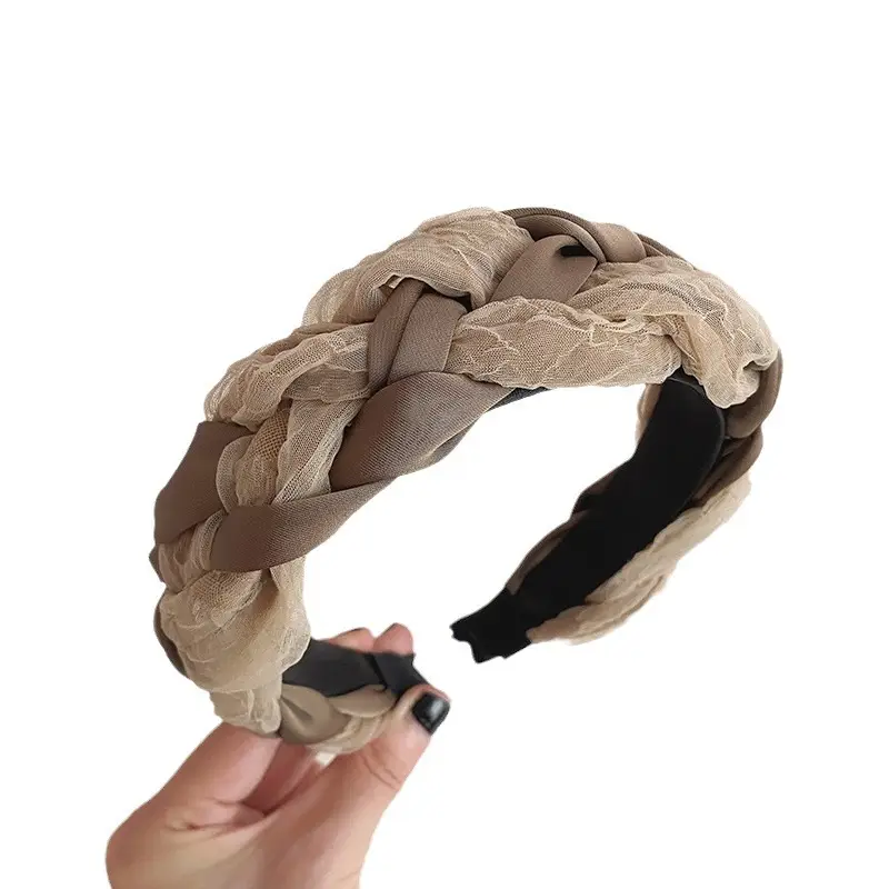 Women's Braided Mesh Hair Hoop New French Style - Image 7