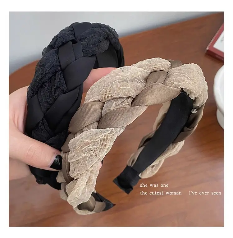 Women's Braided Mesh Hair Hoop New French Style — feature 14