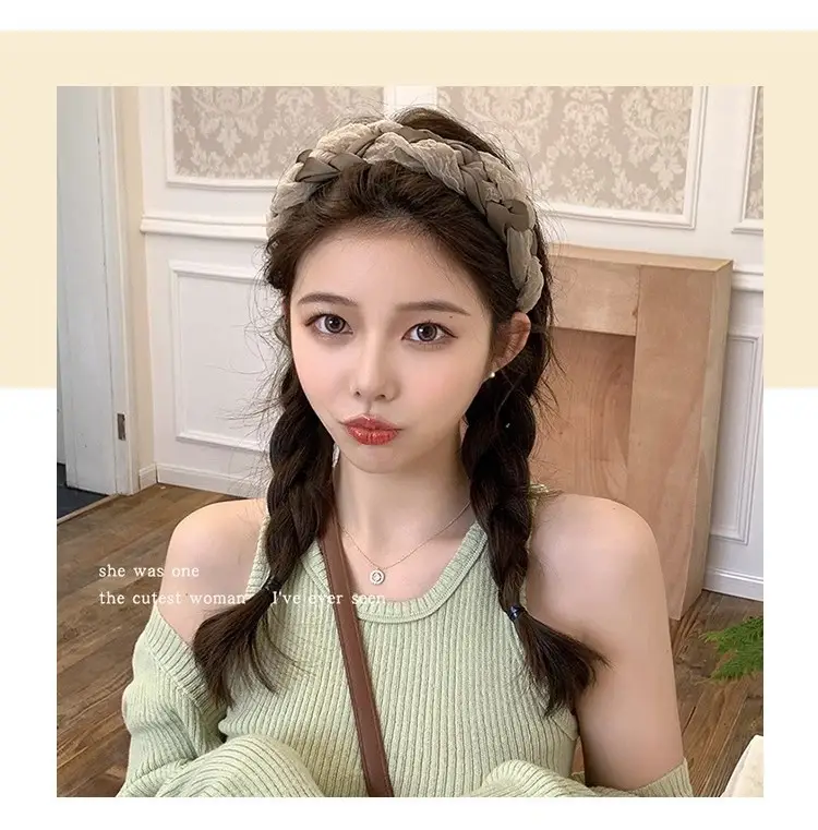 Women's Braided Mesh Hair Hoop New French Style — feature 3