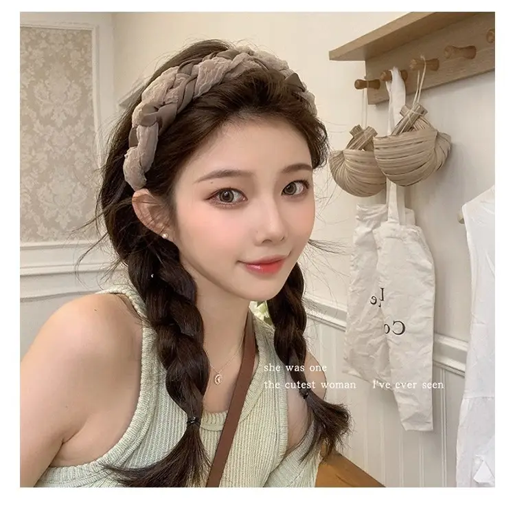 Women's Braided Mesh Hair Hoop New French Style — feature 8