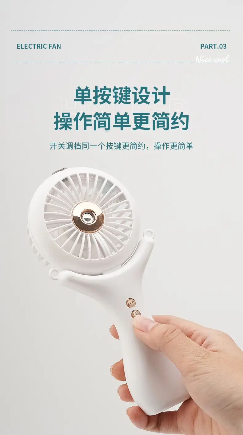 Neck-hanging Fan Spray Small Fan Quiet Super Long Standby Charging Portable Sprayer Neck-hanging Hand-held Electric Fan — feature 6