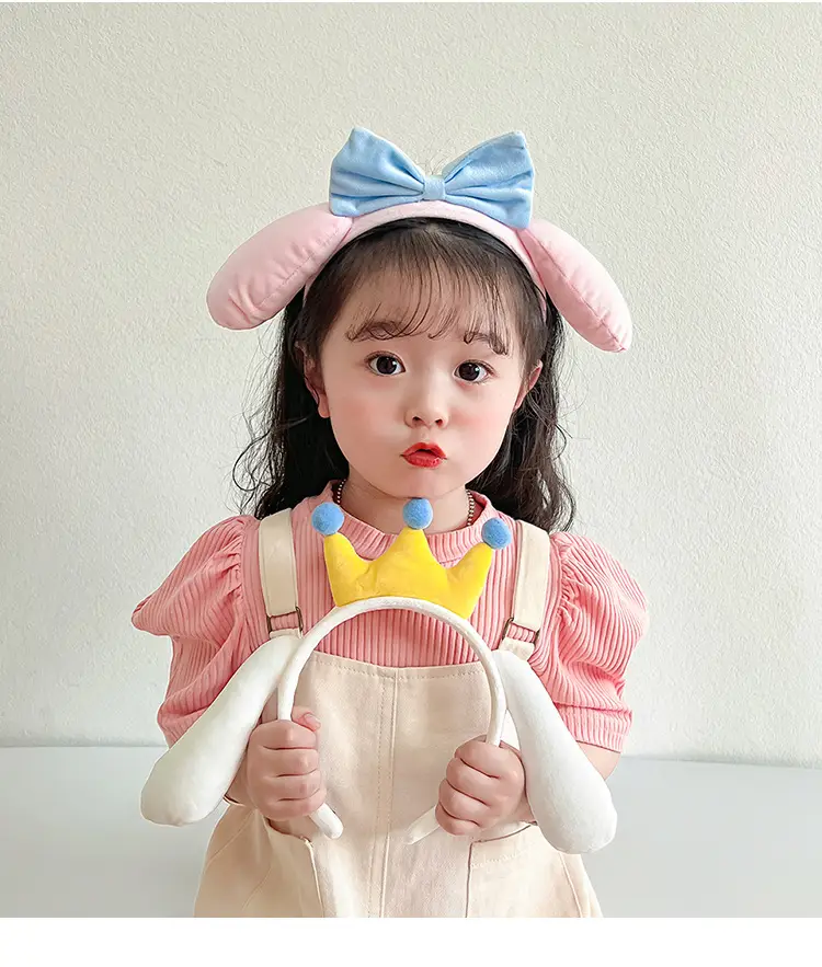 Cute Plush Hair Hoop with Bow for Girls — feature 1