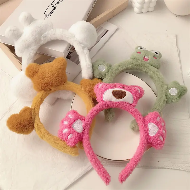 Cute Plush Hair Hoop with Bow for Girls — feature 7