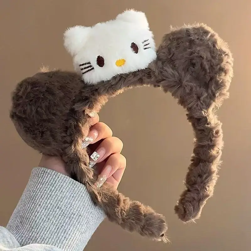 Cute Plush Hair Hoop with Bow for Girls - Image 115