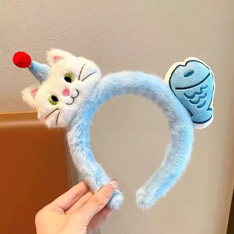 Cute Plush Hair Hoop with Bow for Girls - Image 116
