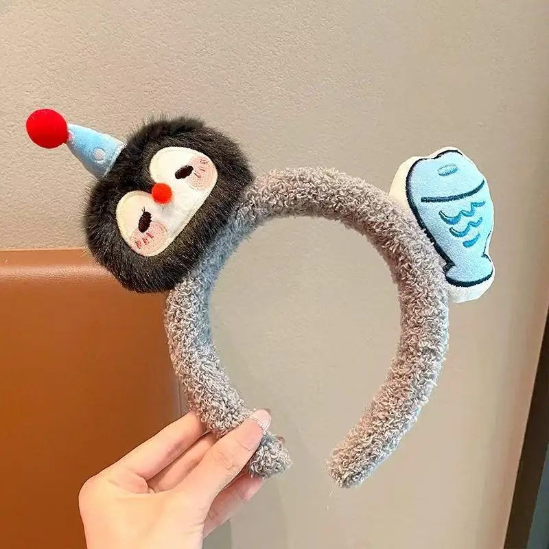 Cute Plush Hair Hoop with Bow for Girls - Image 117