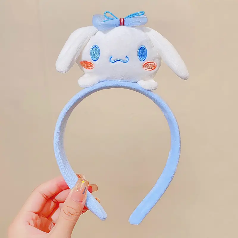 Cute Plush Hair Hoop with Bow for Girls - Image 2