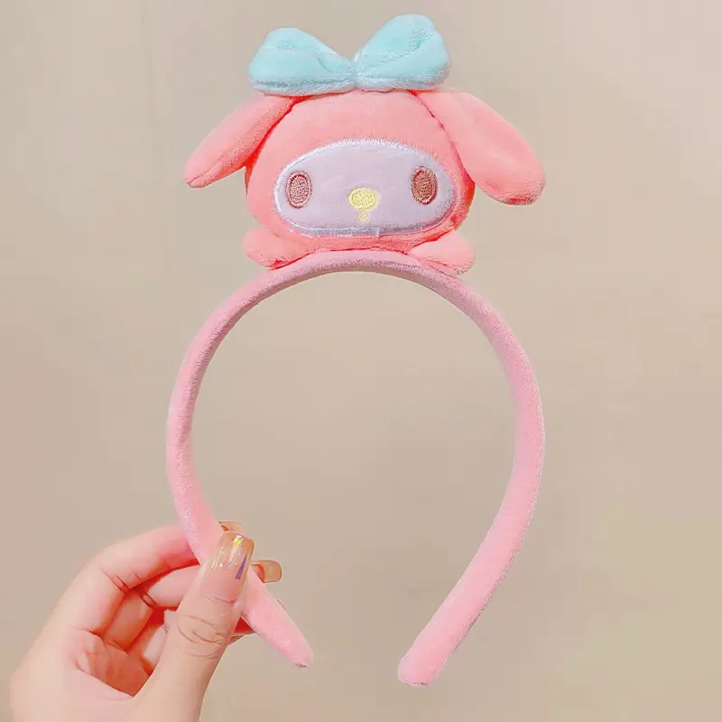 Cute Plush Hair Hoop with Bow for Girls - Image 3