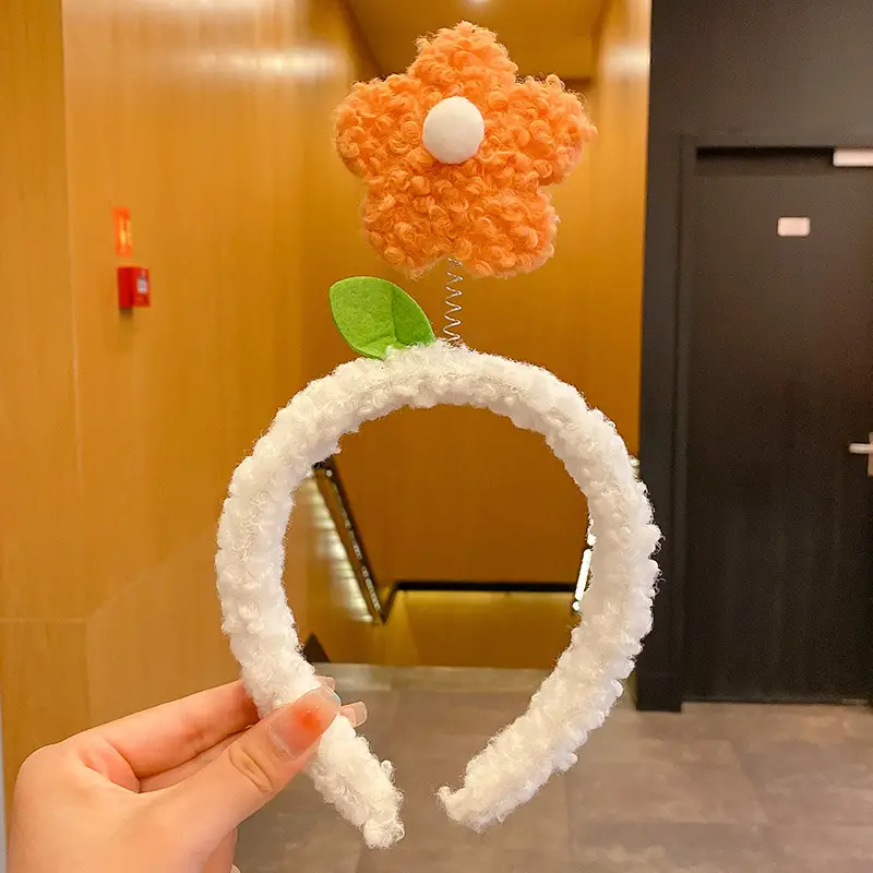 Cute Plush Hair Hoop with Bow for Girls - Image 50