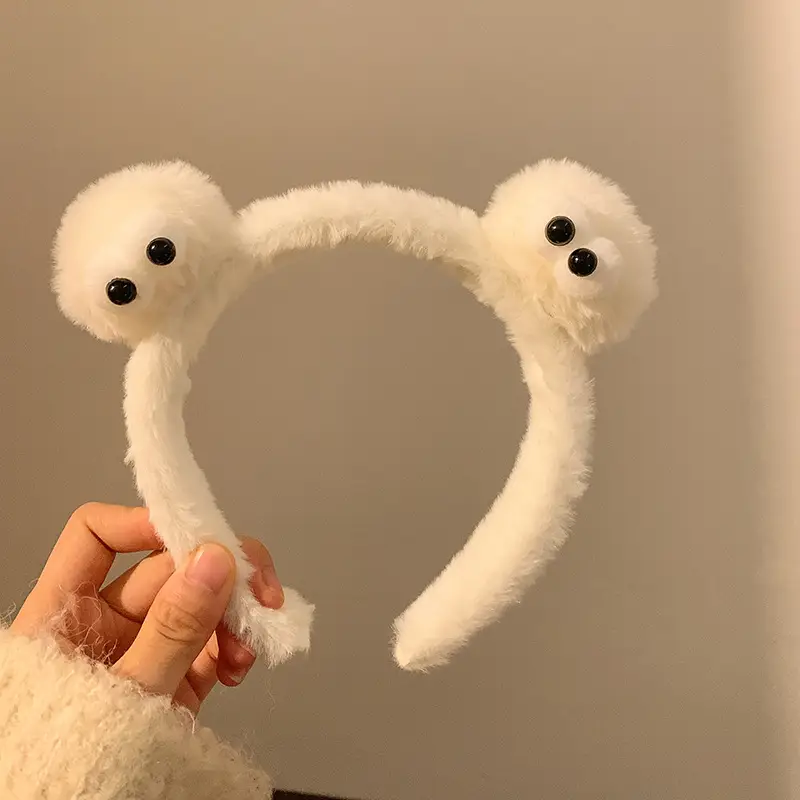 Cute Plush Hair Hoop with Bow for Girls - Image 67