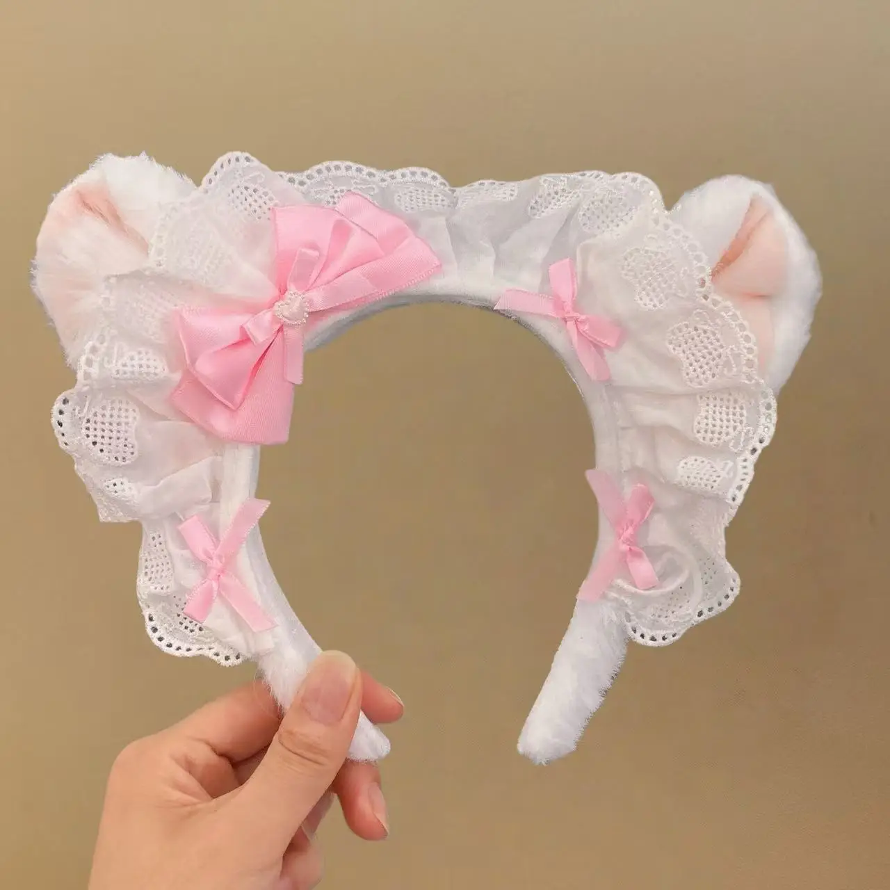 Cute Plush Hair Hoop with Bow for Girls - Image 84