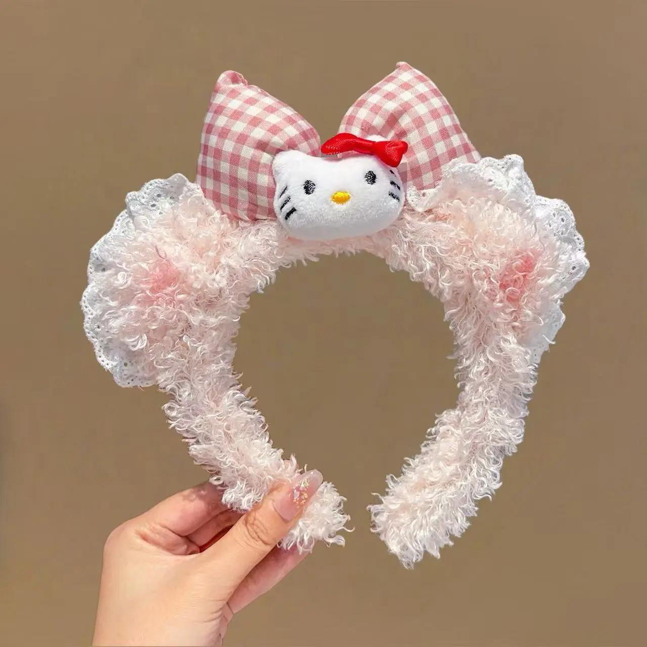 Cute Plush Hair Hoop with Bow for Girls - Image 86