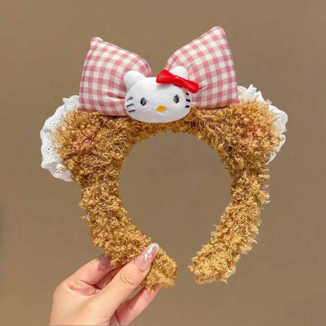 Cute Plush Hair Hoop with Bow for Girls - Image 87