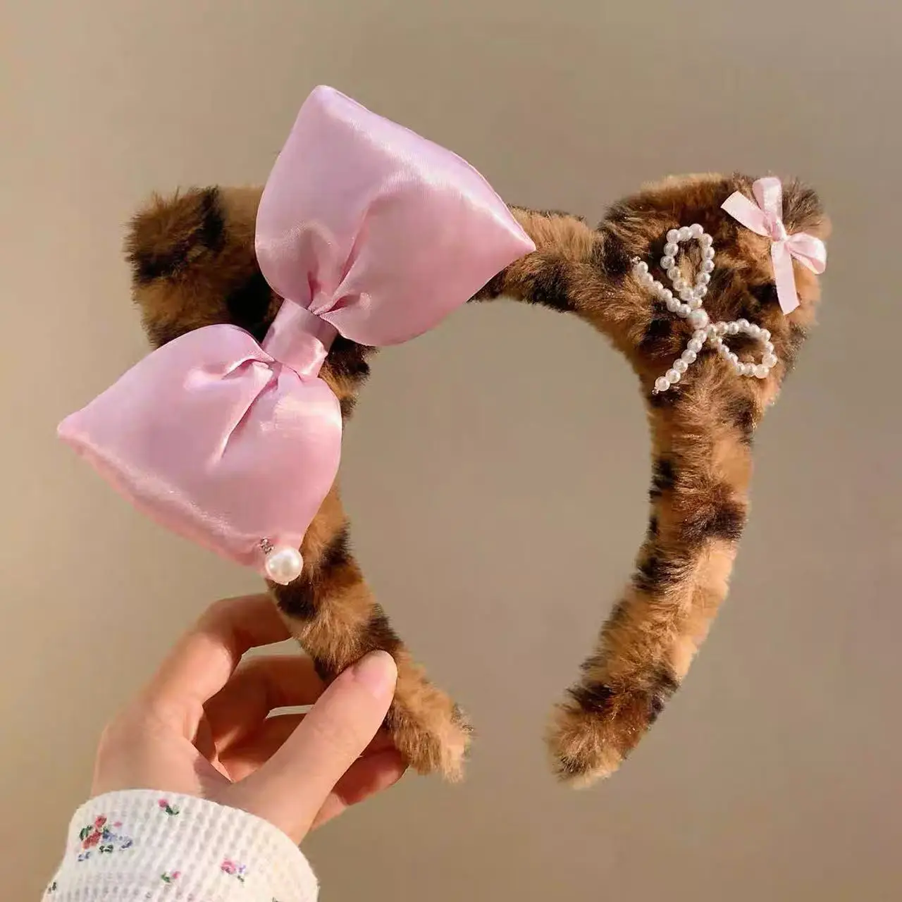Cute Plush Hair Hoop with Bow for Girls - Image 88