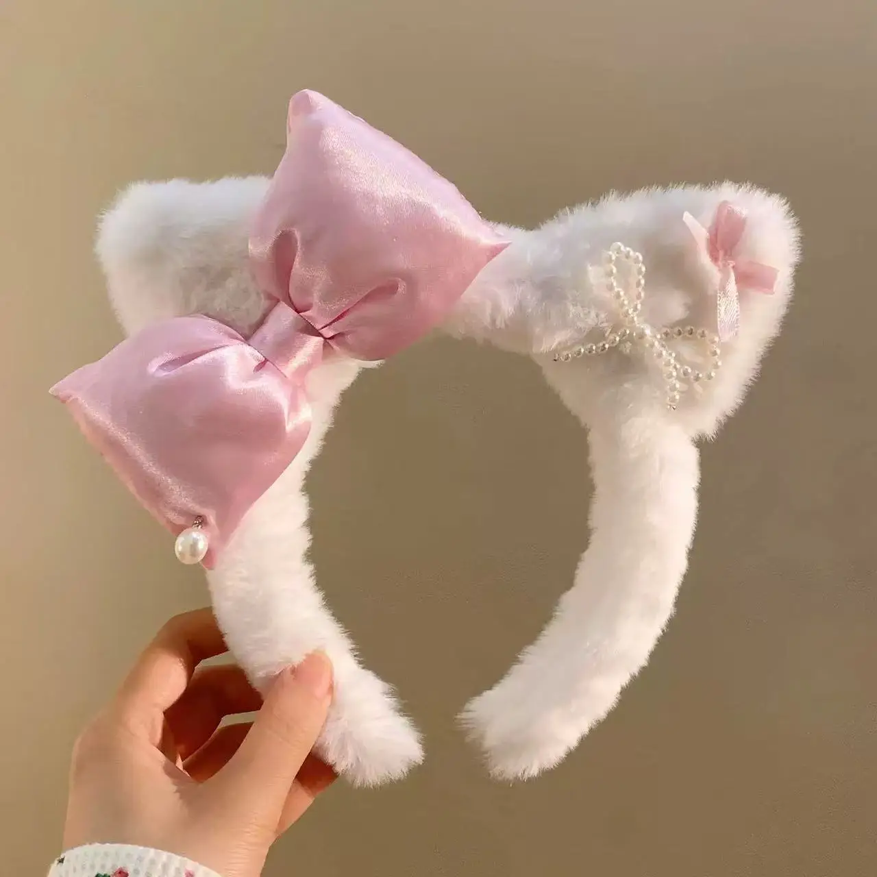 Cute Plush Hair Hoop with Bow for Girls - Image 89