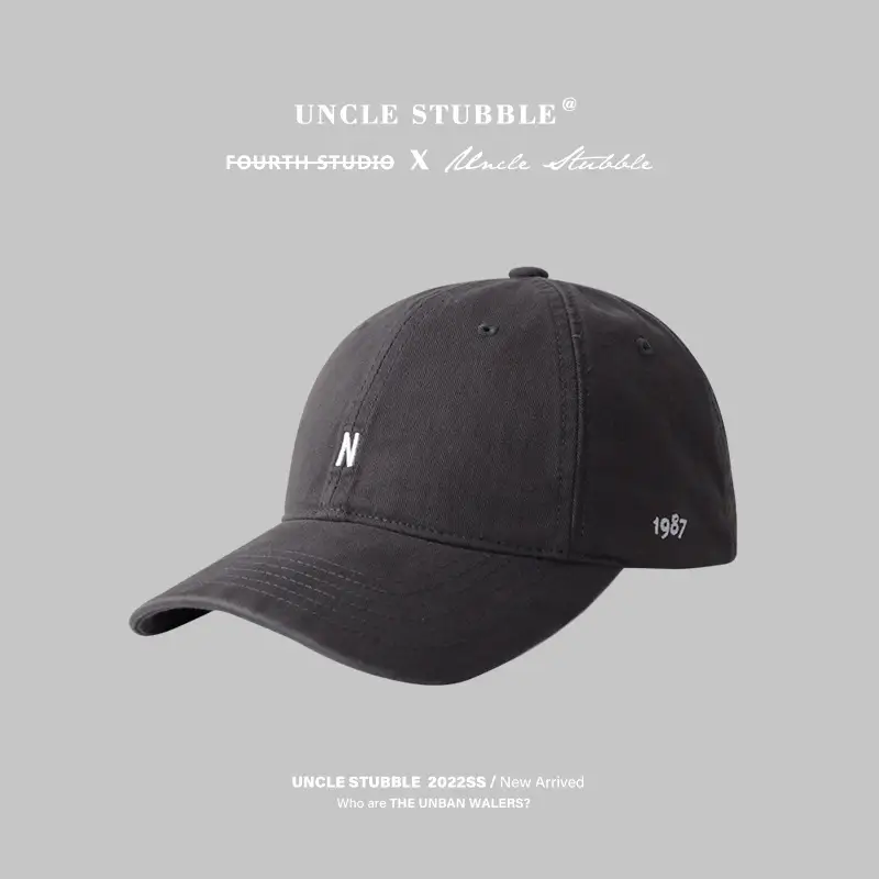 Japanese Style Baseball Cap with Small Letter Embroidery - Image 7