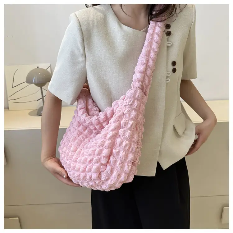 Pink Pleated Shoulder Bag for Women 2023 — feature 13