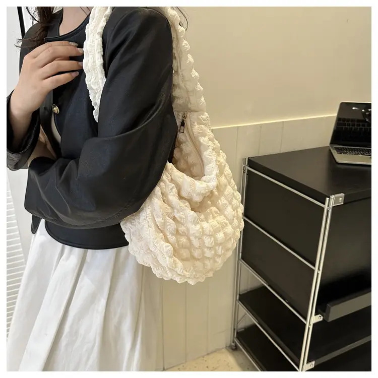 Pink Pleated Shoulder Bag for Women 2023 — feature 14