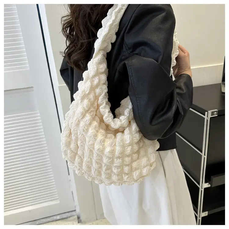 Pink Pleated Shoulder Bag for Women 2023 — feature 15