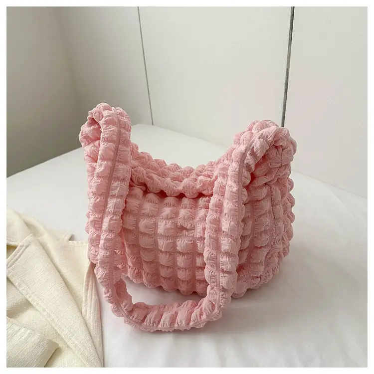 Pink Pleated Shoulder Bag for Women 2023 — feature 23