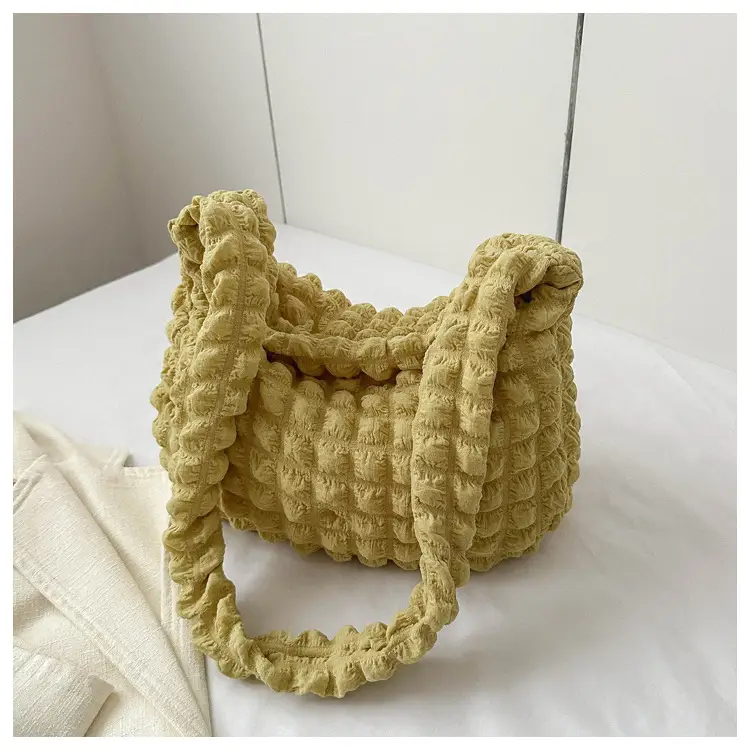 Pink Pleated Shoulder Bag for Women 2023 - Image 2