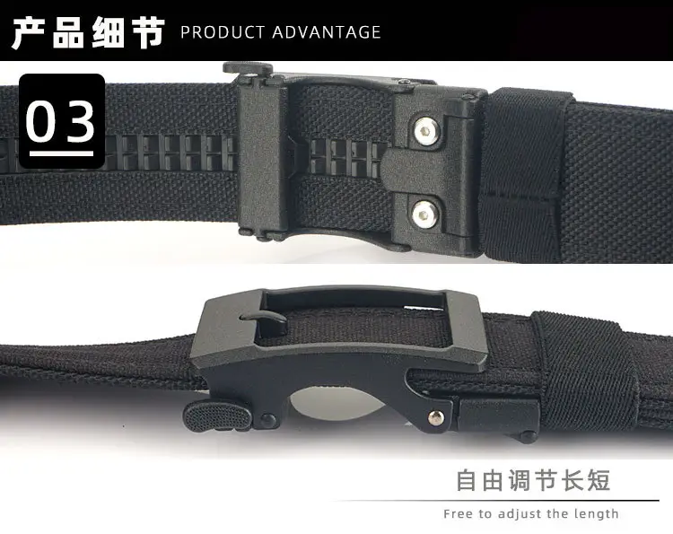 Double-layer Tactical Belt Men Military Outdoor Nylon 3.8" — feature 9
