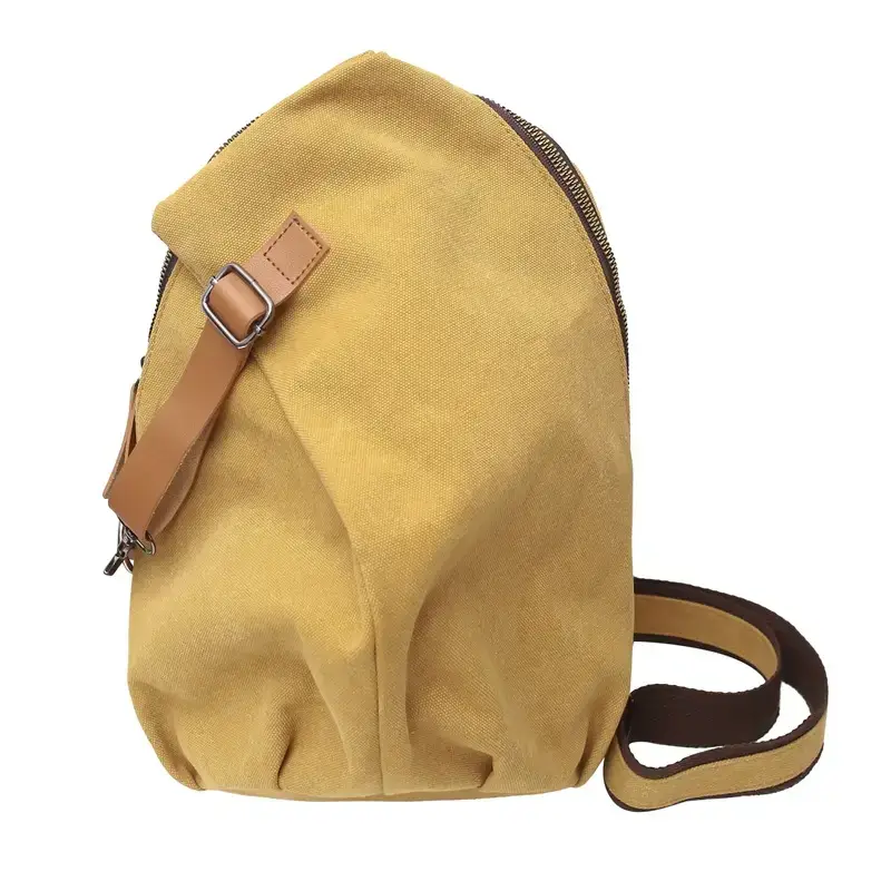 Canvas Crossbody Bag Men Large Capacity Satchel - Image 5