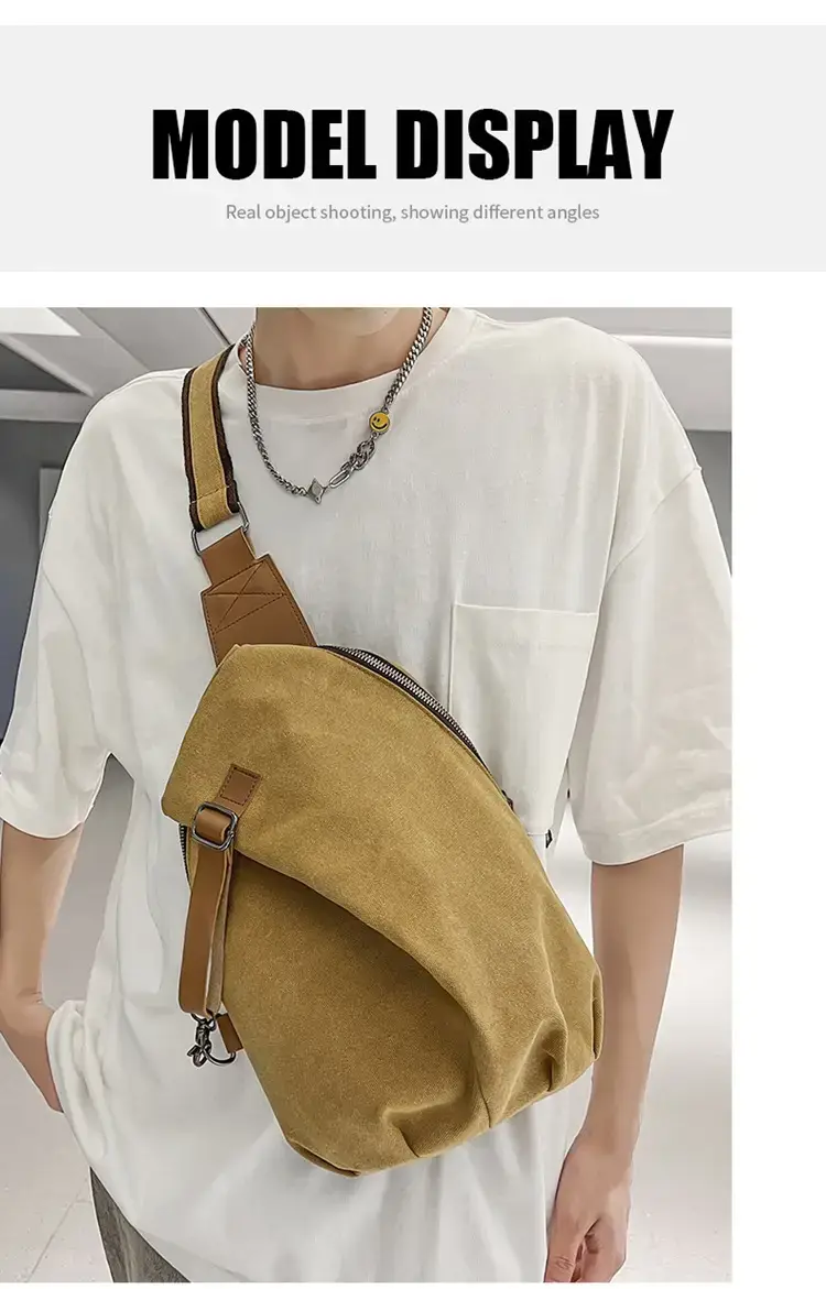 Canvas Crossbody Bag Men Large Capacity Satchel — feature 12