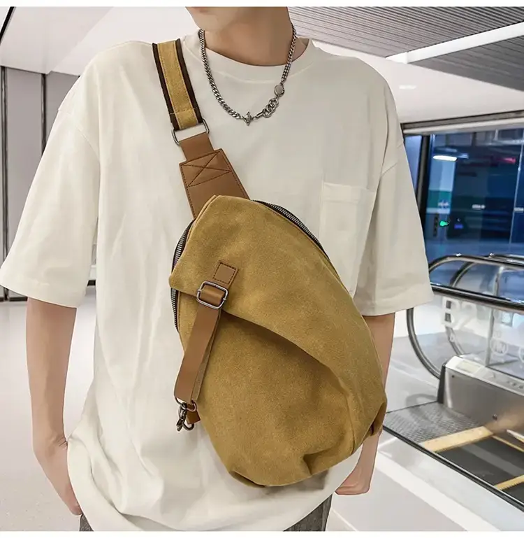 Canvas Crossbody Bag Men Large Capacity Satchel — feature 14