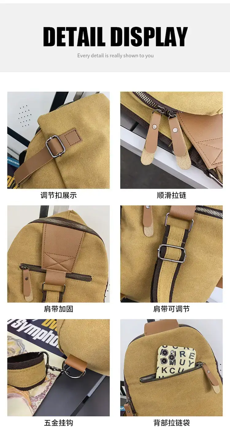 Canvas Crossbody Bag Men Large Capacity Satchel — feature 38