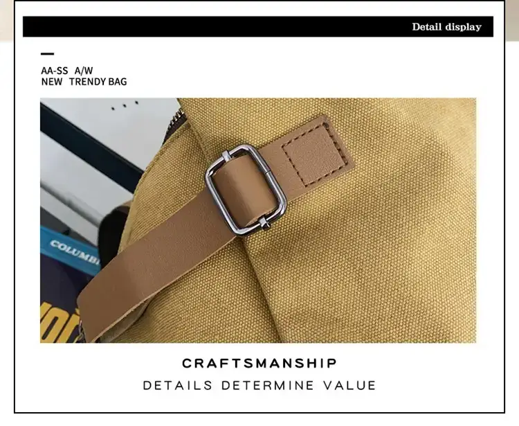 Canvas Crossbody Bag Men Large Capacity Satchel — feature 6