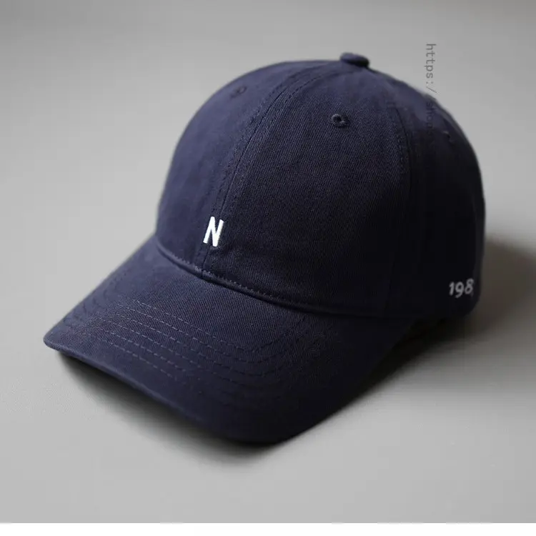 Japanese Style Beige Baseball Cap with N Logo