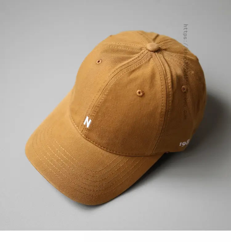 Japanese Style Beige Baseball Cap with N Logo — feature 12