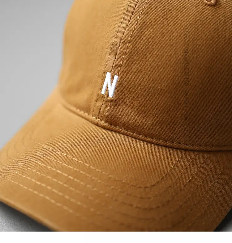 Japanese Style Beige Baseball Cap with N Logo — feature 13