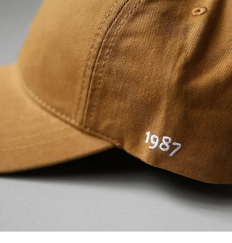 Japanese Style Beige Baseball Cap with N Logo — feature 14