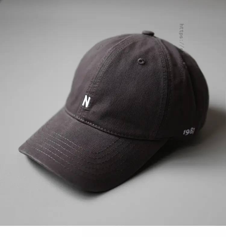 Japanese Style Beige Baseball Cap with N Logo — feature 4
