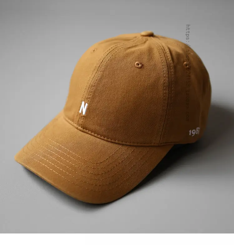 Japanese Style Beige Baseball Cap with N Logo — feature 8