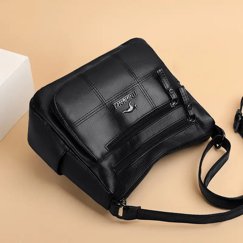 Black Multi-Layer Crossbody Bag for Women 2026 - Image 4