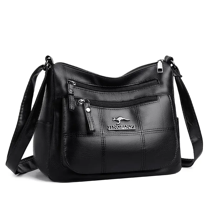 Black Multi-Layer Crossbody Bag for Women 2026 - Image 6