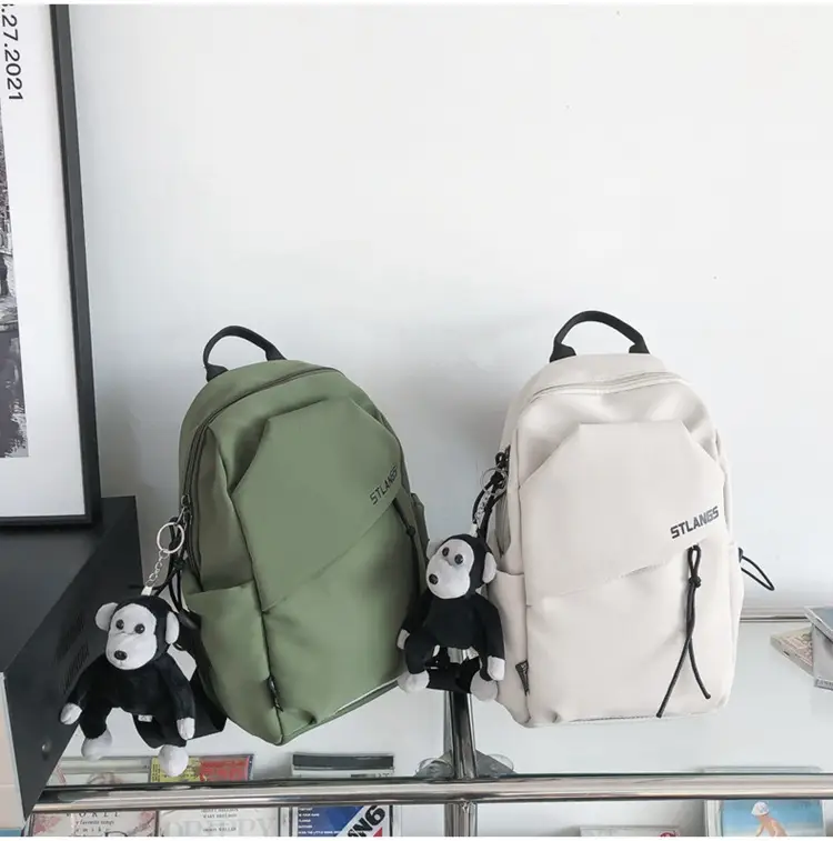 Women's Trendy Canvas Chest Bag with Cute Keychain — feature 35