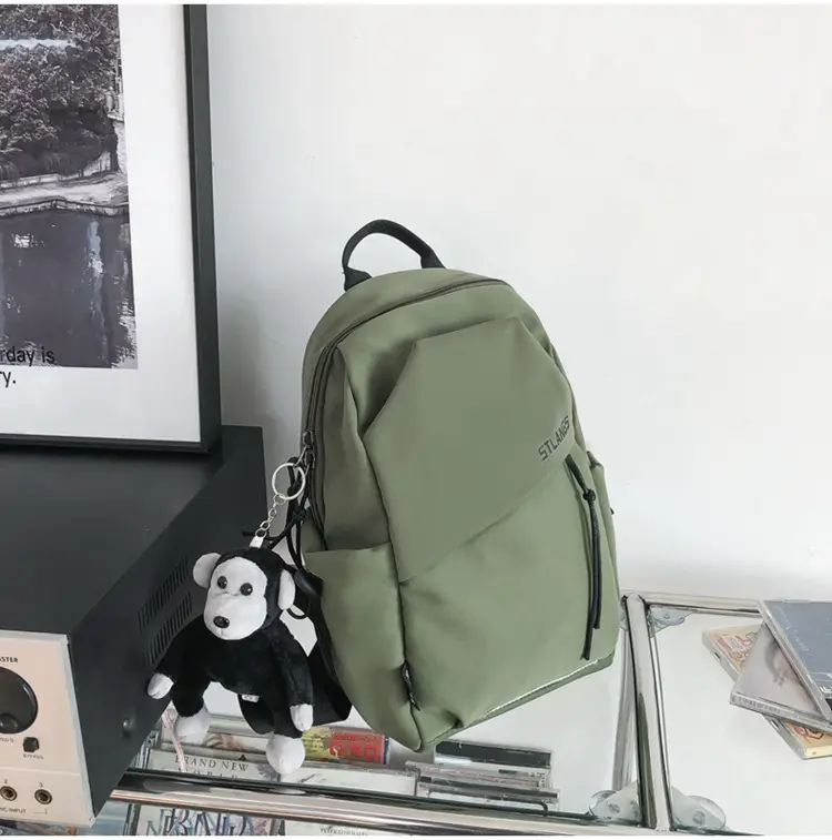 Women's Trendy Canvas Chest Bag with Cute Keychain — feature 40