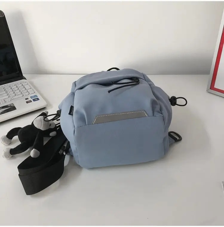Women's Trendy Canvas Chest Bag with Cute Keychain — feature 46