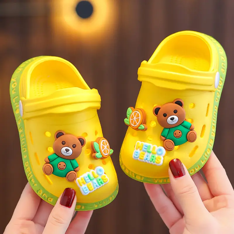Eva Infant Baotou Hole Shoes Soft Sole Cute Cartoon Boys and Girls Home Baby Cut Out Kidsren's Slippers - Image 4