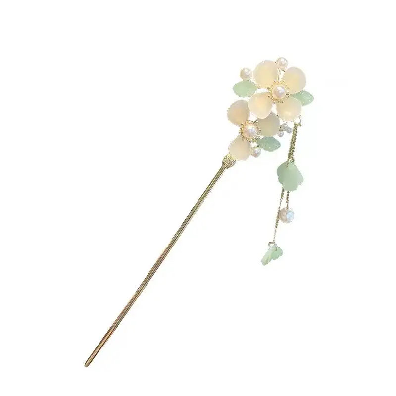 Antique Flower Hairpin for Girls' Ancient Walking Tassel Hair Accessory - Image 6