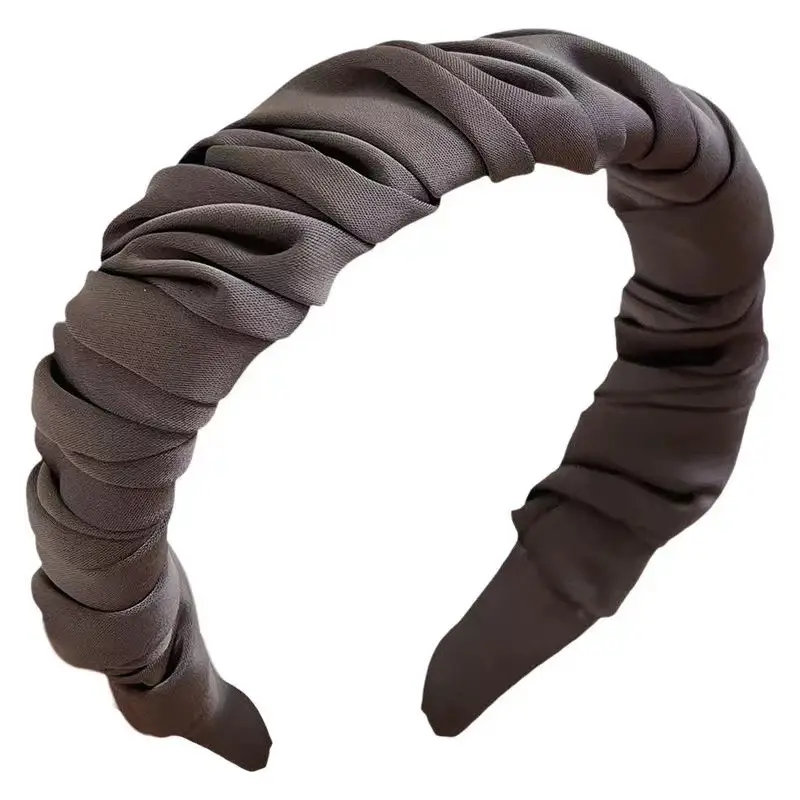 Elegant Satin Pleated Hair Hoop for Women - Image 10