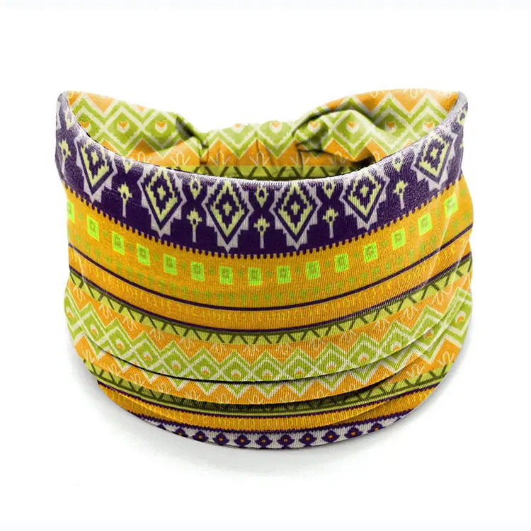 New Ethnic Printed Headband for Women Sweat Absorbent - Image 4